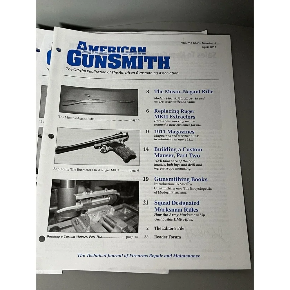 American Gunsmith Magazine 2011 Full Year Lot Of 12- Firearms Repair Maintenance